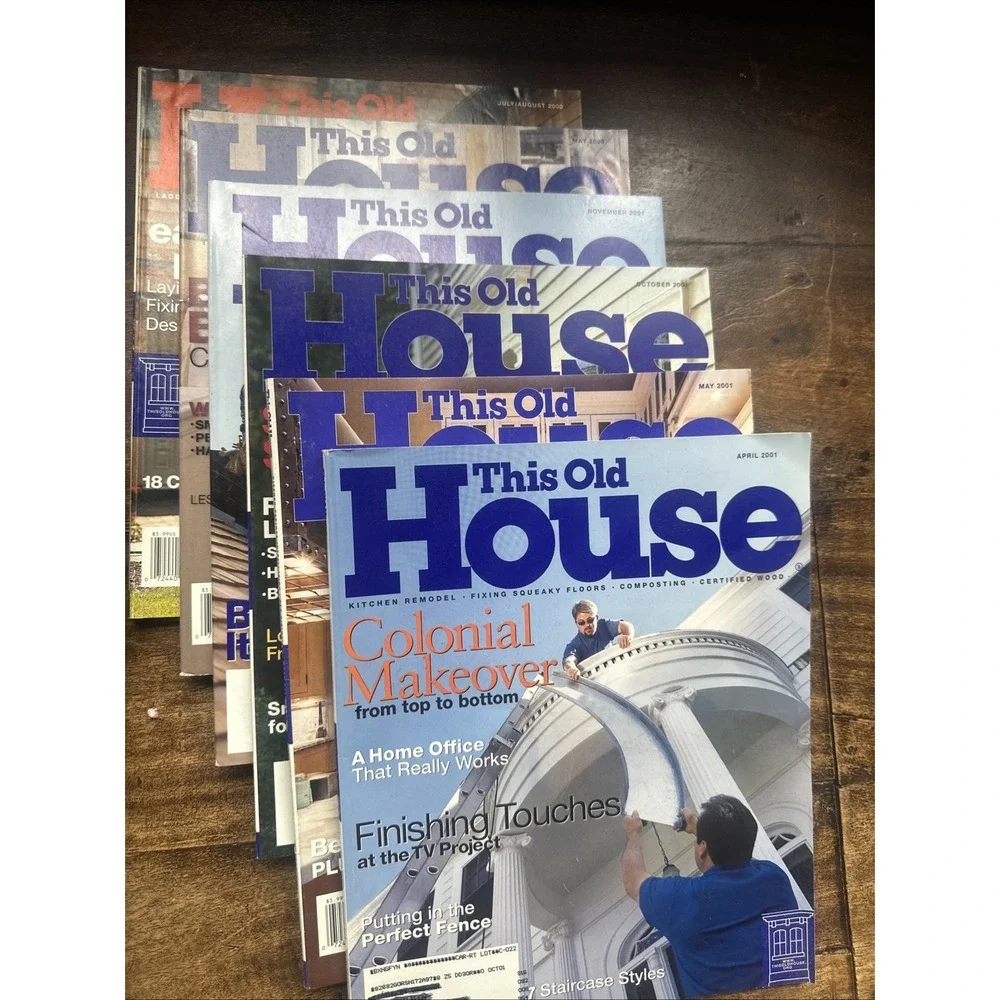 Lot of 13‎ THIS OLD HOUSE Magazines From 1999 to 2001